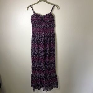 American eagle maxi dress diamond print purple